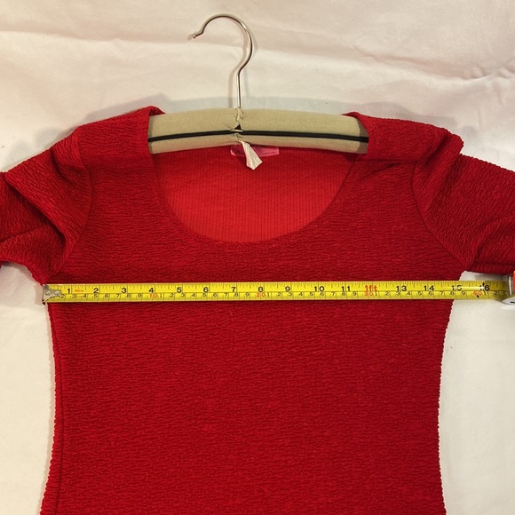 Red dress has stretch to hug your body dressy or casual - Picture 4 of 5